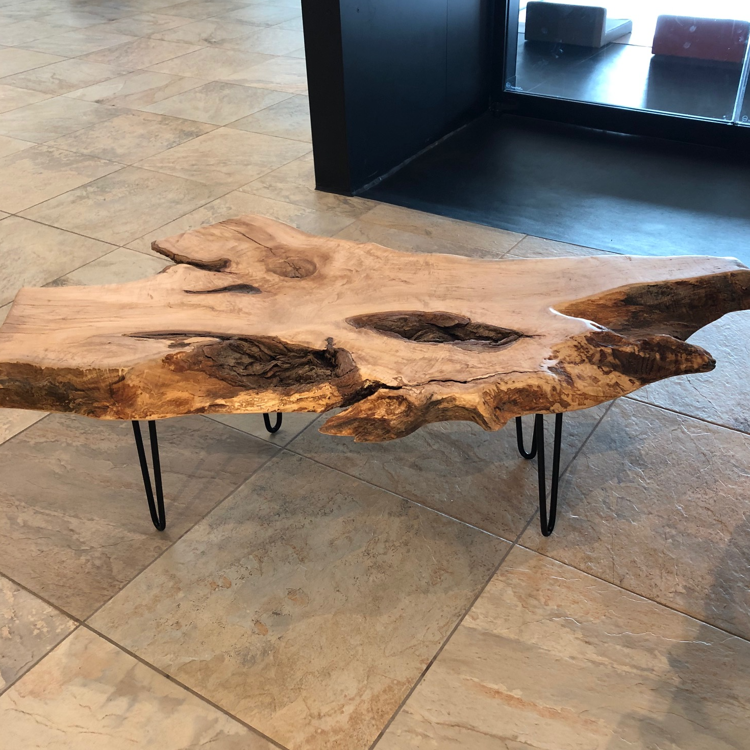 California Made Solid Maple Wood Oval Coffee Table in Prairie