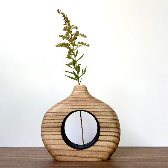 Shou Sugi Ban Ash Bud Vase