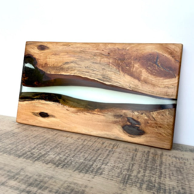 Spalted Maple Clear Epoxy Charcuterie Board