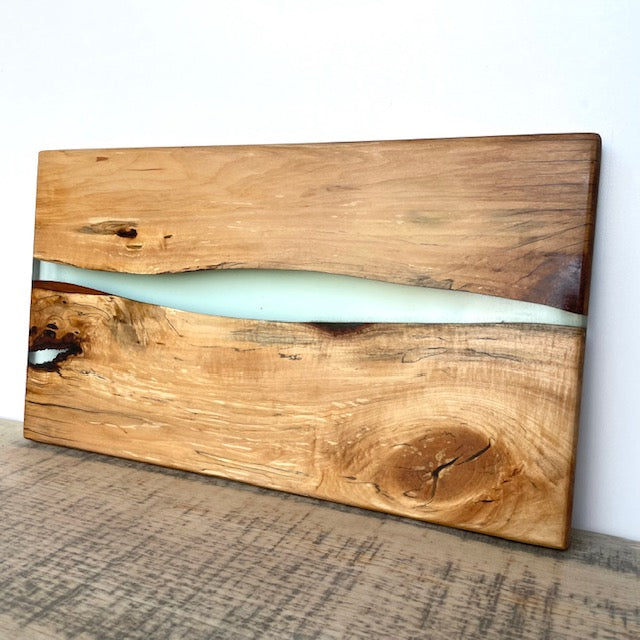 Spalted Maple Clear Epoxy Charcuterie Board