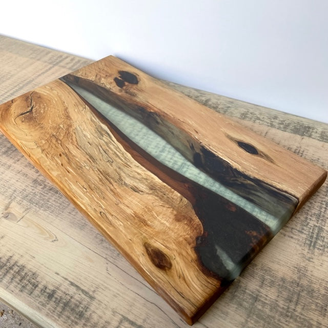 Spalted Maple Clear Epoxy Charcuterie Board