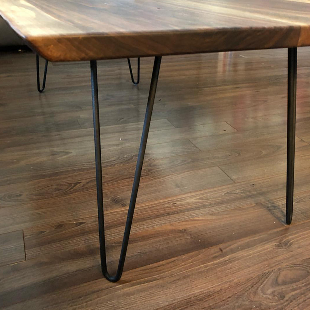 Hairpin Leg Walnut Coffee Table